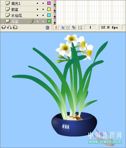 Flash繪畫技巧實例:鼠繪好看的水仙花