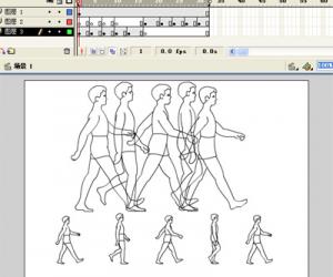 Flash動(dòng)畫(huà)技巧：人側(cè)面走路動(dòng)畫(huà)制作