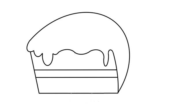 夾心蛋糕簡(jiǎn)筆畫(huà)的彩色畫(huà)法步驟圖片